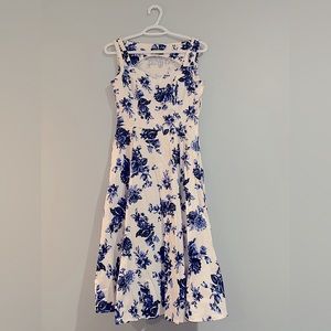 Vintage Hearts and Roses Floral Summer Dress